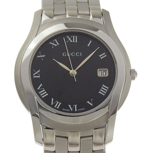 Gucci Class Stainless Steel Quartz Analog Display Black Dial Watch