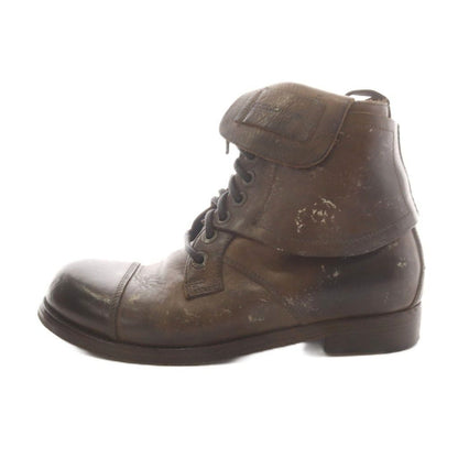 Dolce & Gabbana Short Boots Lace Up Leather Processing 6.5 Brown