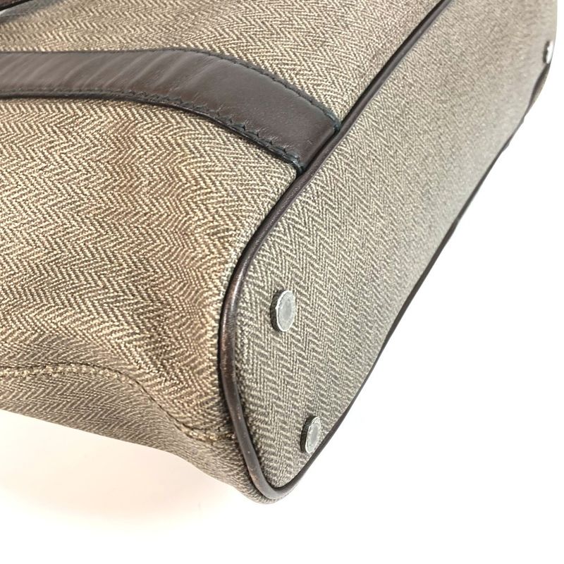 Bvlgari Shoulder Bag Weekend Logo Pvc/leather Gray