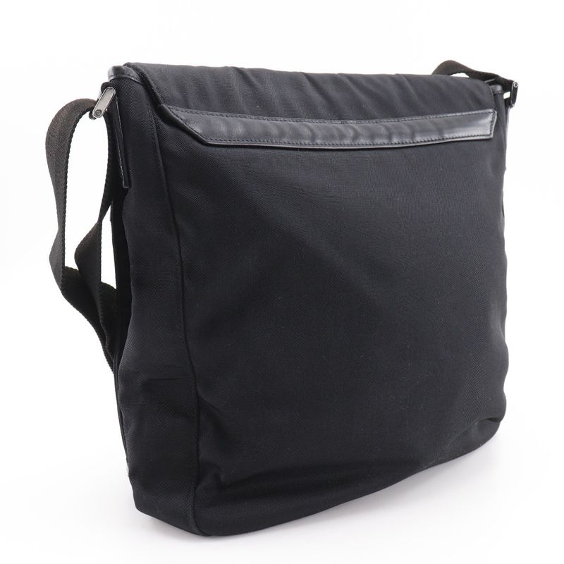 Gucci 141194 Nylon Canvas Black Unisex Shoulder Bag