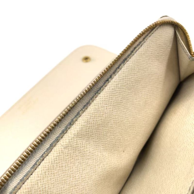 Louis Vuitton Portefeuille Antholite Monogram PVC Brown Folded Long Wallet Gold