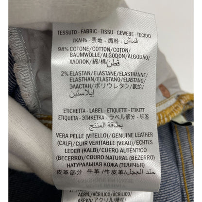 Gucci Cotton Applique Skinny Denim Pants 23 Blue — view 7