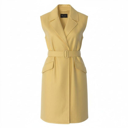 Loro Piana Cashmere Sleeveless Coat M Yellow with