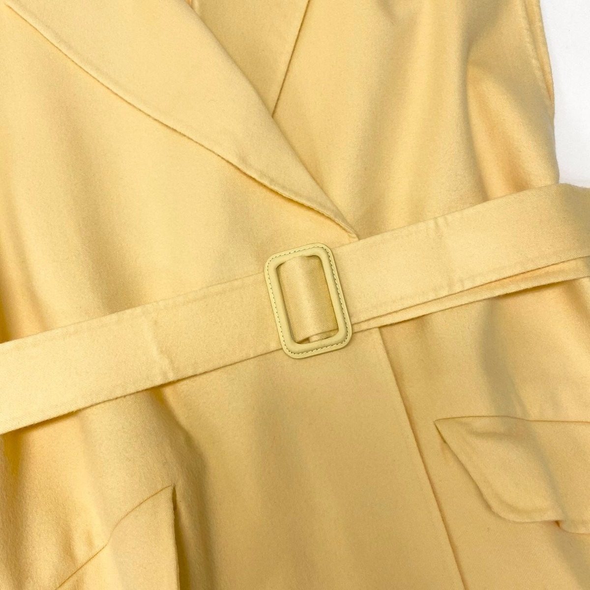 Loro Piana Cashmere Sleeveless Coat M Yellow with — view 8
