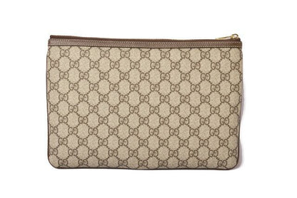 Gucci Brand Bag Unused Preowned Clutch Bag Clutch Pouch GG Supreme Brown Beige