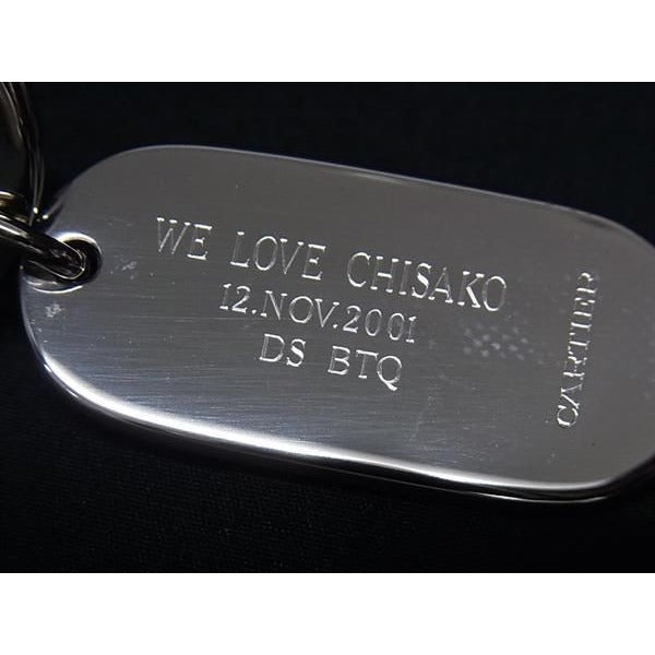 Cartier Key Holder Silver Metal Logo Superb Condition — view 2