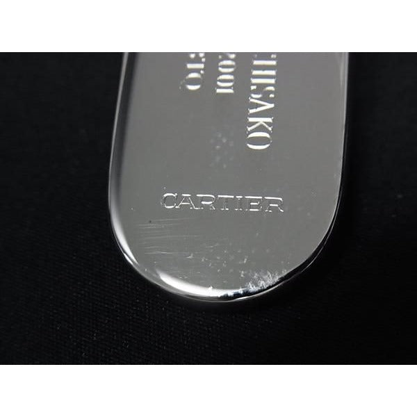 Cartier Key Holder Silver Metal Logo Superb Condition — view 4