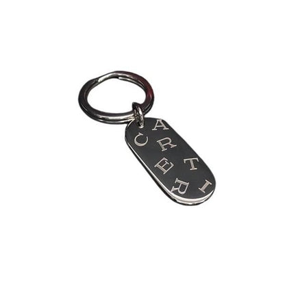 Cartier Key Holder Silver Metal Logo Superb Condition