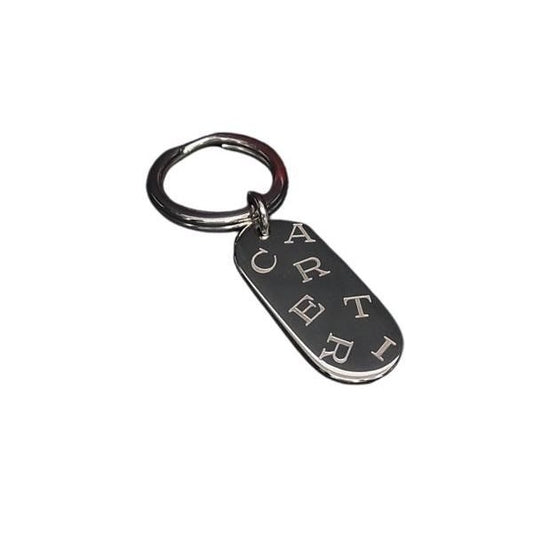 Cartier Key Holder Silver Metal Logo Superb Condition