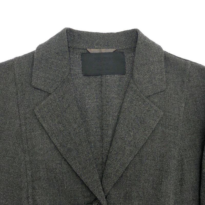 Prada 1990's Wool Stretch 4b Jacket Gray 38