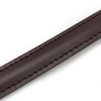 Louis Vuitton Shoulder Strap Leather Brown Adjustable Matte Silver Hardware