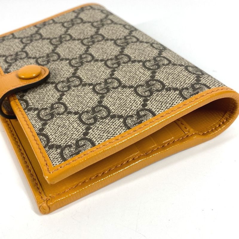 Gucci Passport Case Retro Logo 724562 GG Supreme Canvas Yellow