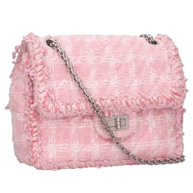 Chanel 2.55 Tweed Chain Shoulder Bag Women's