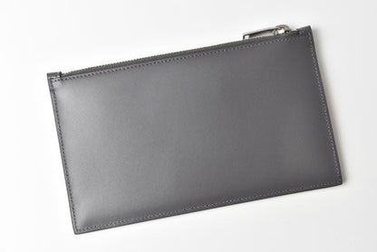 Unused Saint Laurent Paris Flap Pouch Clutch Bag Gray