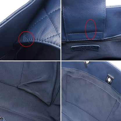 Chanel Matelasse Chain Tote Bag A91046 In Navy Blue