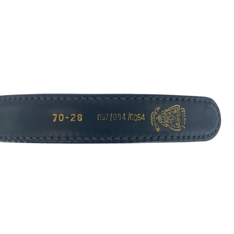 Gucci Vintage Interlocking Old Gucci 70cm (2756in)28" Navy 037 084 0054 Belt