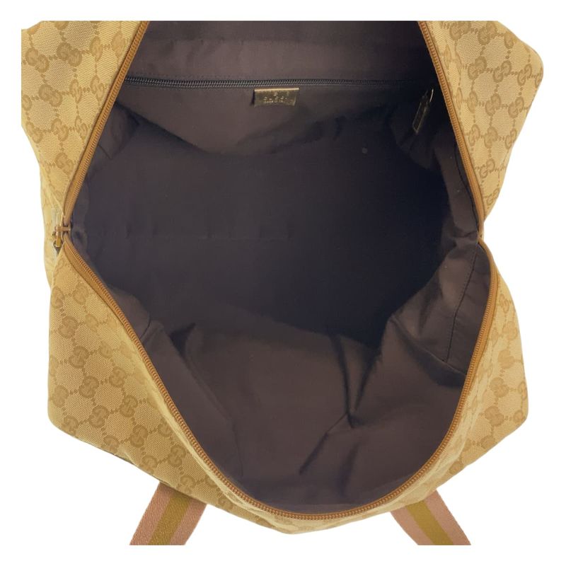 Gucci Sherry Line Beige Multicolor GG Canvas 153240 Boston Bag Unisex Men's