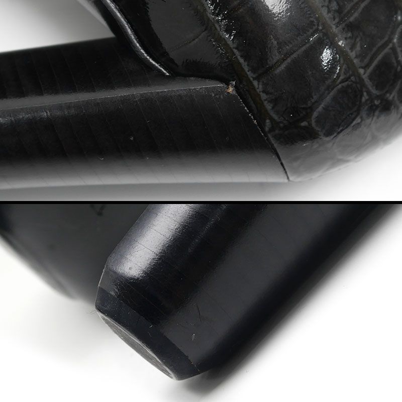 Louis Vuitton LV Short Boots In Croc Shape Stamped 35.5 Black