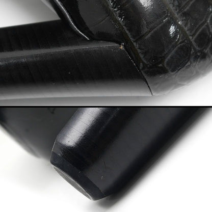 Louis Vuitton LV Short Boots In Croc Shape Stamped 35.5 Black