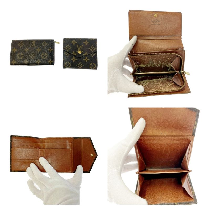 Louis Vuitton Monogram PVC Wallet Set of 5 Brown 414856 Bifold Wallets