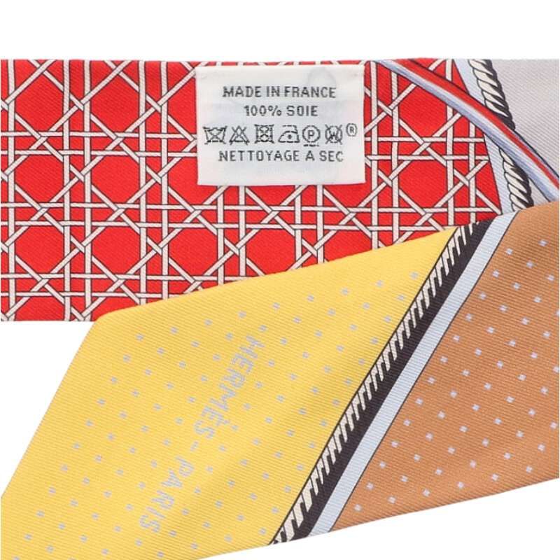 Hermes LES Voitures A Transf All-over Silk Tweed Scarf Men's