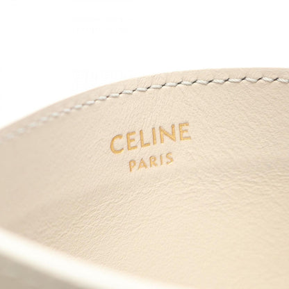 Celine Card Case Triomphe Light Gray Leather — view 4