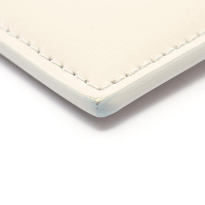 Celine Card Case Triomphe Light Gray Leather — view 6