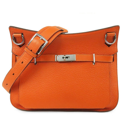 Hermes Jypsiere 28 Orange Silver Taurillon