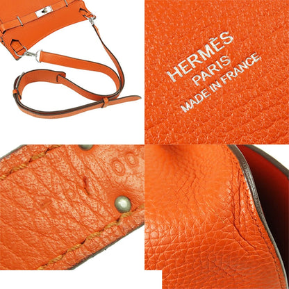 Hermes Jypsiere 28 Orange Silver Taurillon — view 5