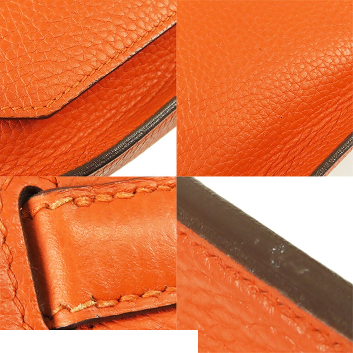 Hermes Jypsiere 28 Orange Silver Taurillon — view 6