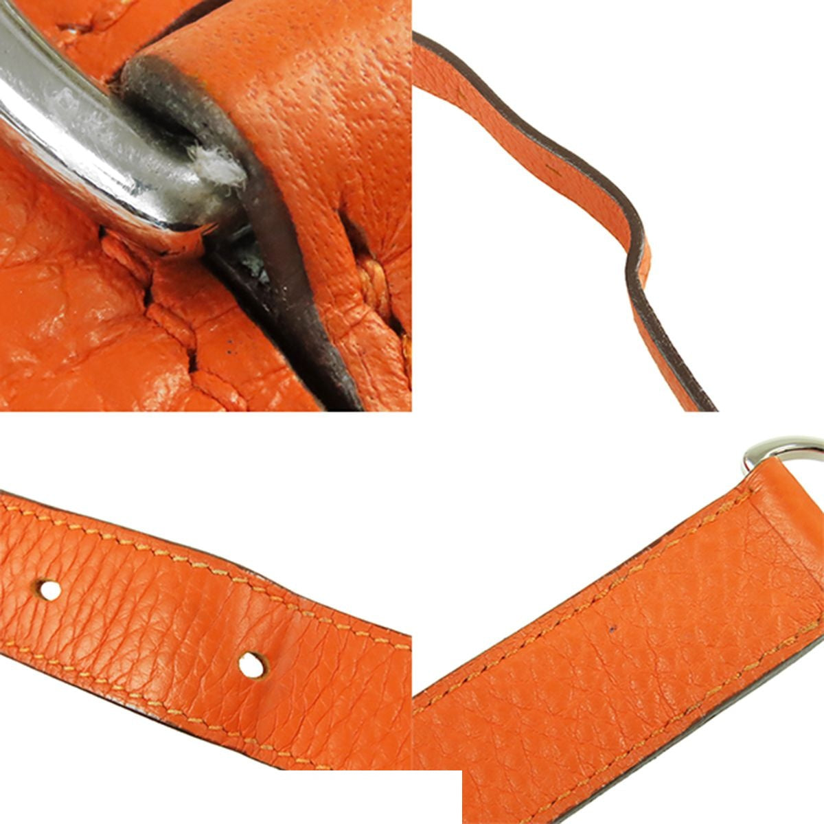 Hermes Jypsiere 28 Orange Silver Taurillon — view 7