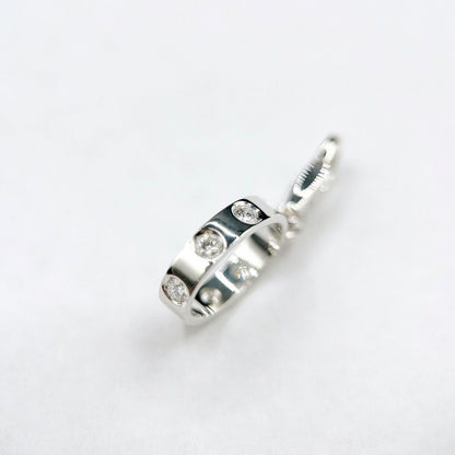 Cartier Mini Love Full Diamond White Gold Pendant Top — view 4