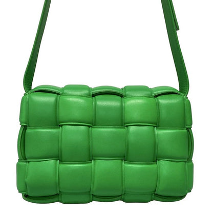 Bottega Veneta Shoulder Bag Padded Cassette Green Lambskin