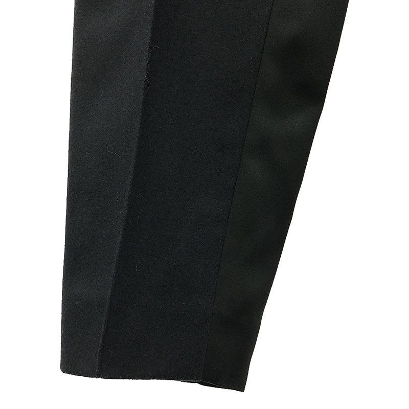 Celine - Phoebe Period Wool Rayon Different Material Cut Hem Zip Center Press