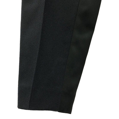 Celine - Phoebe Period Wool Rayon Different Material Cut Hem Zip Center Press