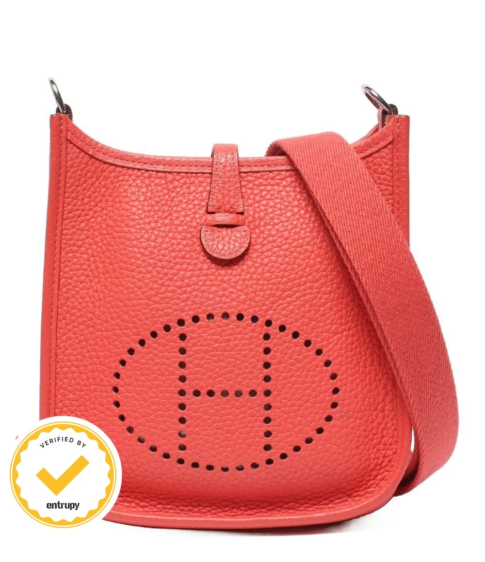 Hermes Shoulder Bag Silver Crossbody Taurillon Clemence Evelyne TPM