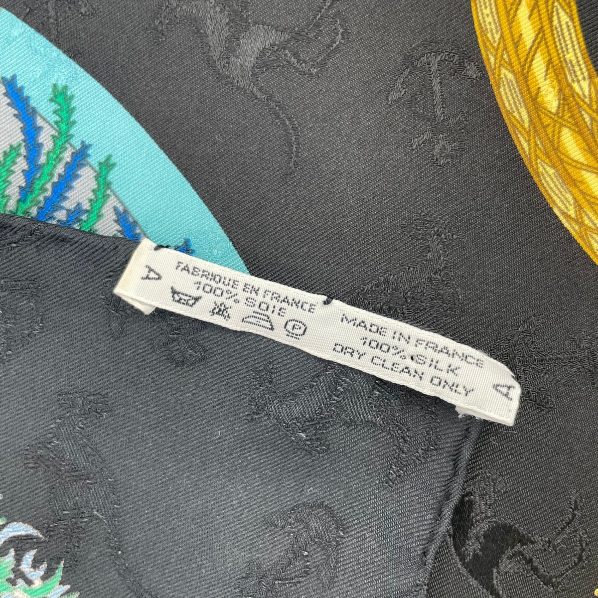 Hermes Scarf Silk Carre 90 le Geographe Geographer Black — view 9