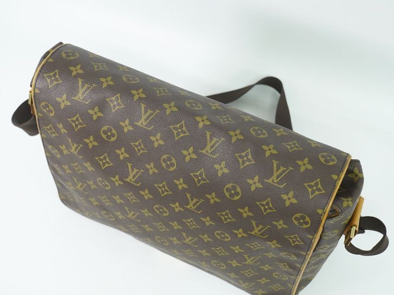 Authentic Louis Vuitton LV Abbess Monogram Shoulder Bag Messenger Bag Brown