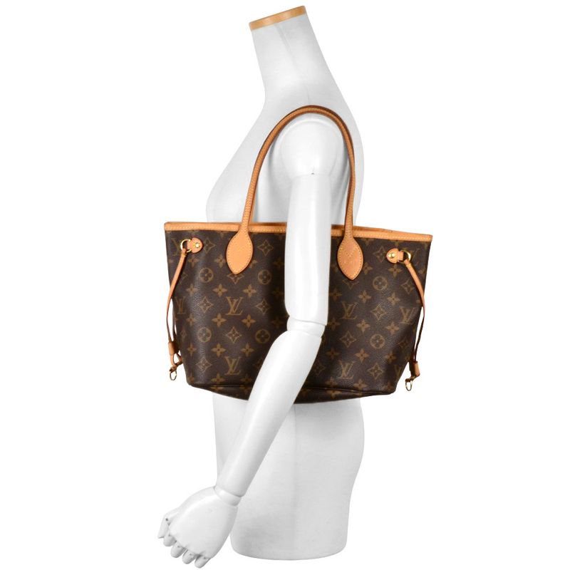 Louis Vuitton Neverfull PM Tote Bag Monogram Canvas M40155 Brown Vi2150 Women