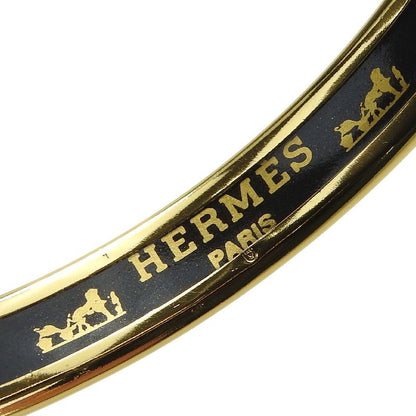 Hermes Bracelet Emile PM Metal Cloisonne Multicolor Black Gold Hardware