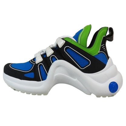 Louis Vuitton Low Cut Sneakers Shoes 34.5 Blue Black Green White