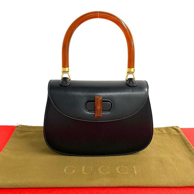 Gucci Vintage Turnlock Leather Handbag Mini Tote Bag
