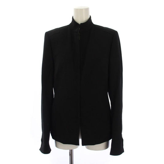 Gucci Jacket Zip Up Stand Collar Wool 40 Black