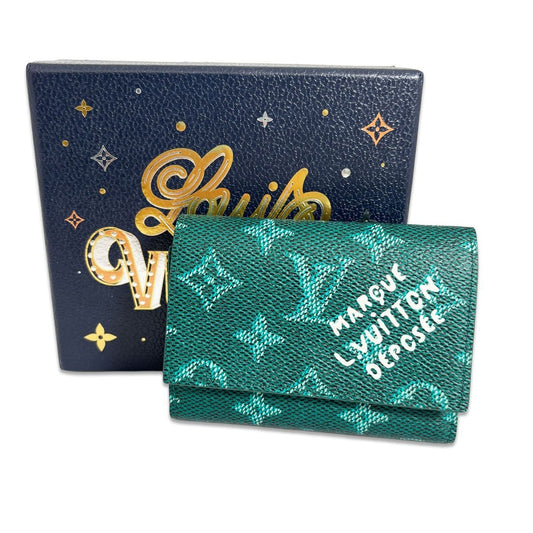 Louis Vuitton Victor Wallet Trifold Compact Monogram Green Built