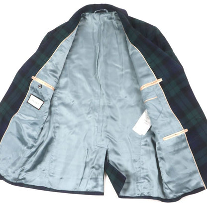 Gucci 421766 100% Wool Emblem Button Checked Single Jacket Tailored Jacket