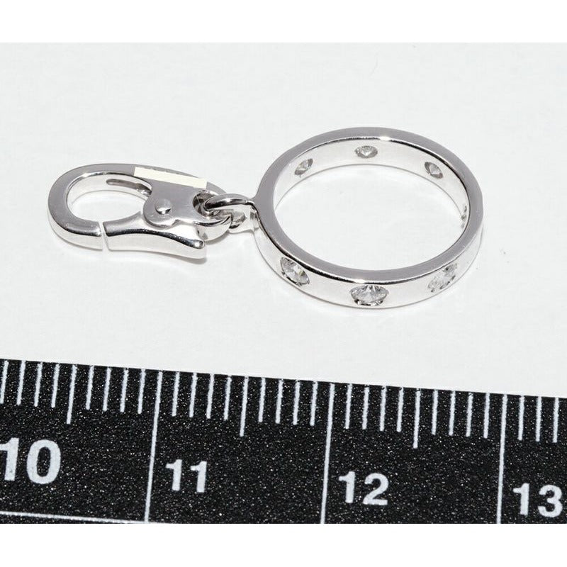 Cartier Pendant Top Charm 18K White Gold Diamond 7 P Baby Love Full — view 4
