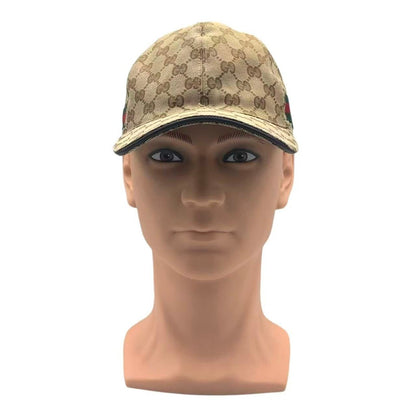Gucci Hat Baseball Cap Leather GG Logo Bra — view 3