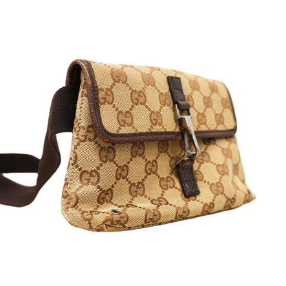 Gucci Waist Bag GG Canvas Brown Silver — view 2