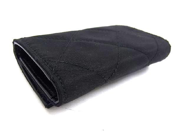 Prada Tessuto Nylon Quilted 6-ring Key Case Key Holder Men Women