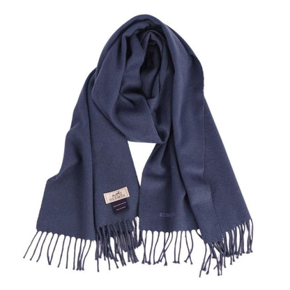 Hermes Scarf Shawl 100% Cashmere Fringe Lo